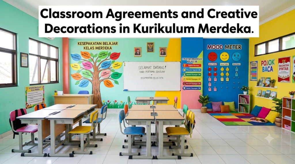 Contoh kesepakatan kelas kurikulum merdeka dan hiasan kelas kreatif SD MI