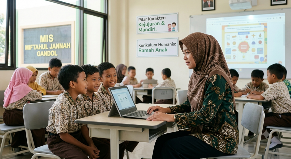Guru MIS Miftahul Jannah Gandol menerapkan kurikulum humanis dan teknologi pendidikan modern