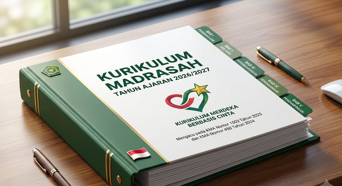 Template Kurikulum Madrasah 2026/2027 Template Dokumen Buku Kurikulum Madrasah Tahun Ajaran 2026/2027 Resmi KMA 1503 Tahun 2025.
