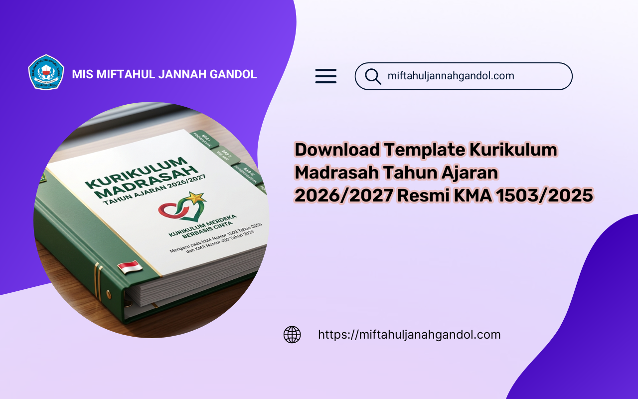 Template Dokumen Buku Kurikulum Madrasah Tahun Ajaran 2026/2027 Resmi KMA 1503 Tahun 2025