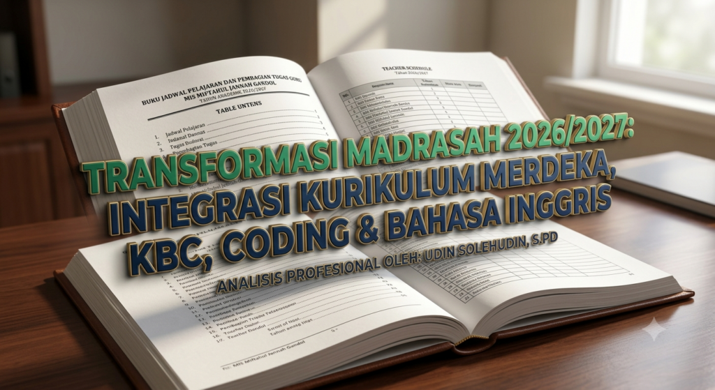 Buku Jadwal Pelajaran dan SK Pembagian Tugas Guru MIS Miftahul Jannah Gandol TA 2026/2027 berbasis Kurikulum Merdeka dan Kurikulum Berbasis Cinta (KBC)