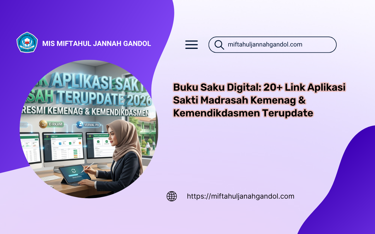 Daftar link aplikasi sakti madrasah Kemenag dan Kemendikdasmen terupdate untuk operator sekolah.