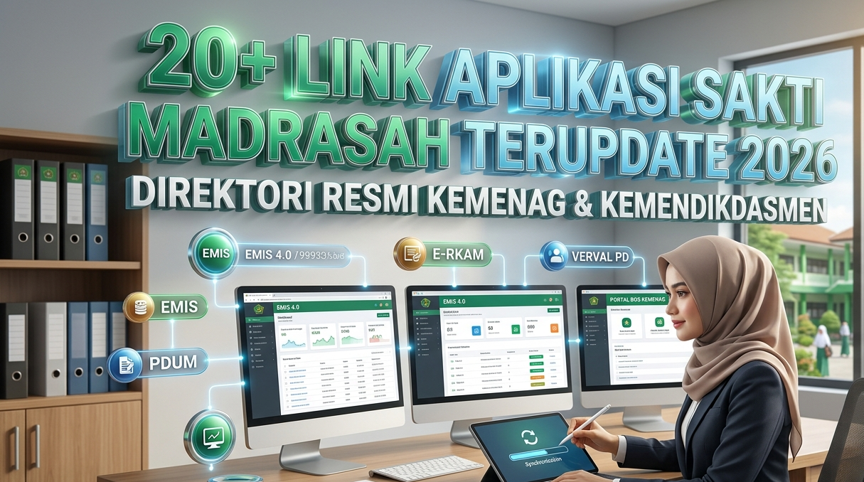 Daftar link aplikasi sakti madrasah Kemenag dan Kemendikdasmen terupdate untuk operator sekolah.