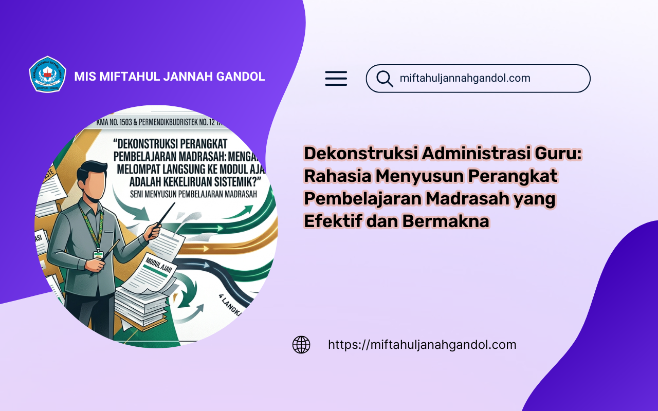 Ilustrasi alur sistematis perangkat pembelajaran madrasah Kurikulum Merdeka KMA 1503 dan Permendikbudristek No 12 Tahun 2024 oleh Udin Solehudin