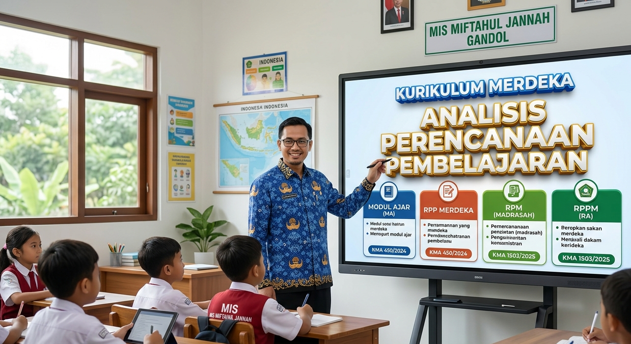 Perbedaan Modul Ajar RPP RPM Kurikulum Merdeka Kemenag 2026 Analisis komprehensif perbedaan Modul Ajar, RPP, RPM Kurikulum Merdeka sesuai KMA 1503 Tahun 2025 oleh Udin Solehudin, S.Pd. di MIS Miftahul Jannah Gandol.